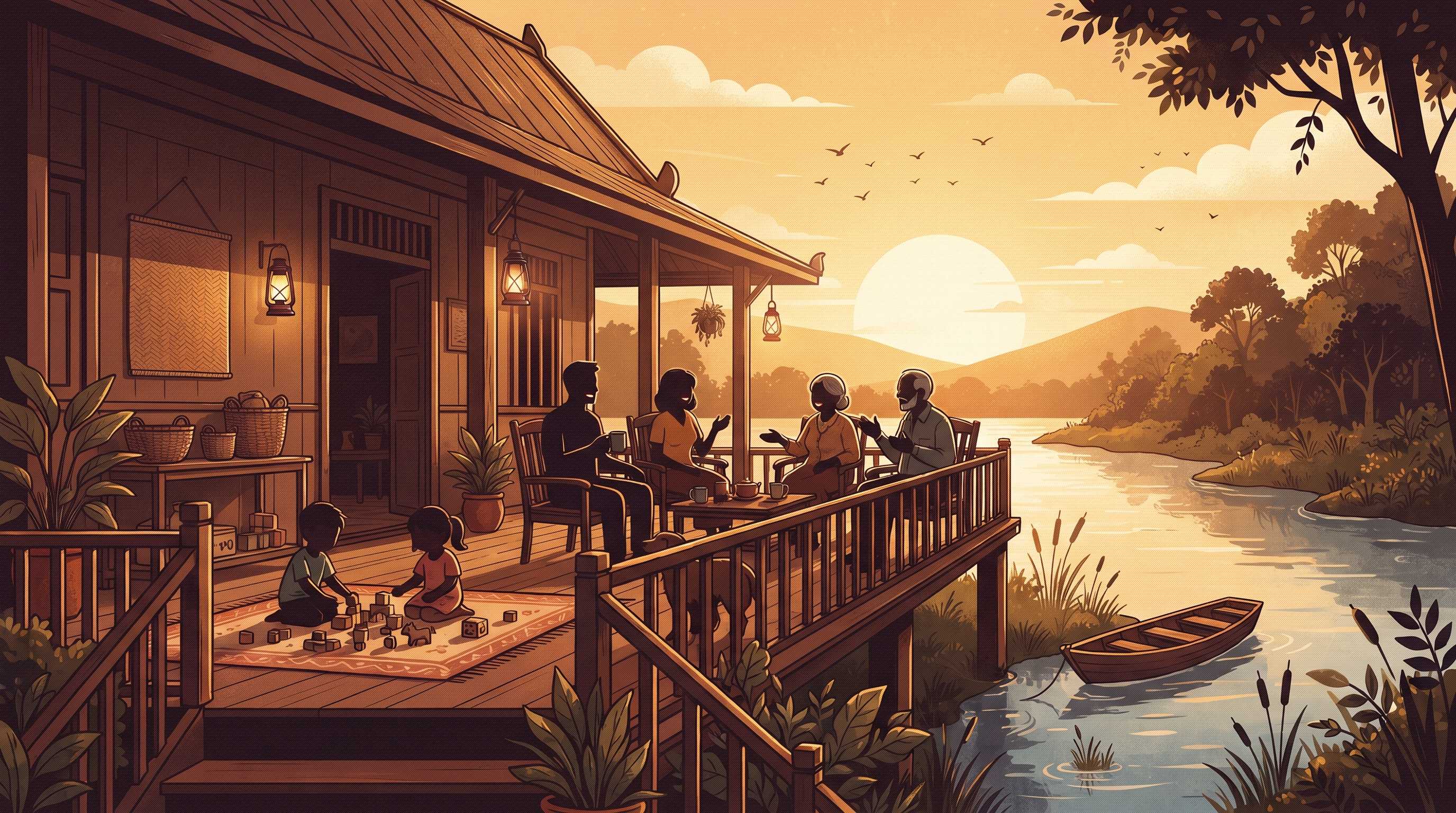 Sunday Porch Talks: Family Hours Along the Kapuas
